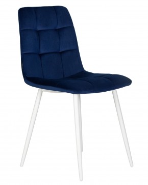 Стул обеденный DOBRIN CHILLY, Темно-синий Holland 60, основание белое в Соликамске - solikamsk.ok-mebel.com | фото 2