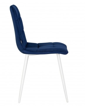 Стул обеденный DOBRIN CHILLY, Темно-синий Holland 60, основание белое в Соликамске - solikamsk.ok-mebel.com | фото 3