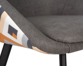 Стул обеденный DOBRIN MARKUS, ЭМАЛЬ ЧЕРНЫЙ МУАР ткань Candy Graphite+Escada Ochre в Соликамске - solikamsk.ok-mebel.com | фото 7