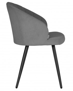 Стул обеденный DOBRIN NAOMI, ЭМАЛЬ ЧЕРНЫЙ МУАР велюр Catania Stone в Соликамске - solikamsk.ok-mebel.com | фото 3