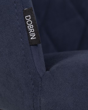 Стул обеденный DOBRIN ROBY, ЭМАЛЬ ЧЕРНЫЙ МУАР велюр Catania Dark Blue в Соликамске - solikamsk.ok-mebel.com | фото 9