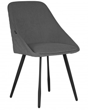 Стул обеденный DOBRIN STELLA, ЭМАЛЬ ЧЕРНЫЙ МУАР велюр Catania Stone в Соликамске - solikamsk.ok-mebel.com | фото