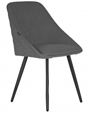 Стул обеденный DOBRIN STELLA, ЭМАЛЬ ЧЕРНЫЙ МУАР велюр Catania Stone в Соликамске - solikamsk.ok-mebel.com | фото 2
