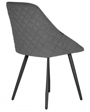 Стул обеденный DOBRIN STELLA, ЭМАЛЬ ЧЕРНЫЙ МУАР велюр Catania Stone в Соликамске - solikamsk.ok-mebel.com | фото 4