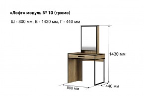 Трюмо "Лофт 10" в Соликамске - solikamsk.ok-mebel.com | фото 3