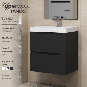 Тумба под раковину Uperwood Tanos 50 см, подвесная, черная матовая в Соликамске - solikamsk.ok-mebel.com | фото 4