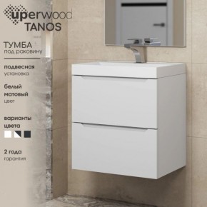 Тумба под раковину Uperwood Tanos 70 см, подвесная, белая матовая в Соликамске - solikamsk.ok-mebel.com | фото 5