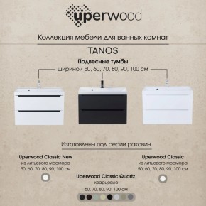 Тумба под раковину Uperwood Tanos 70 см, подвесная, белая матовая в Соликамске - solikamsk.ok-mebel.com | фото 9