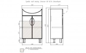 Тумба под умывальник "Элегия 50" Стандарт без ящика АЙСБЕРГ (DA2401T) в Соликамске - solikamsk.ok-mebel.com | фото 5