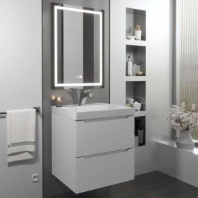 Тумба с раковиной Uperwood Tanos 50 см, подвесная, белая матовая в Соликамске - solikamsk.ok-mebel.com | фото