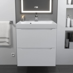 Тумба с раковиной Uperwood Tanos 50 см, подвесная, белая матовая в Соликамске - solikamsk.ok-mebel.com | фото 10