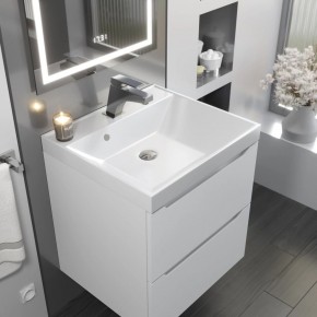 Тумба с раковиной Uperwood Tanos 50 см, подвесная, белая матовая в Соликамске - solikamsk.ok-mebel.com | фото 9