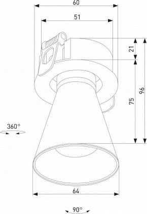 Встраиваемый светильник Elektrostandard Bell 25097/LED 8W 3000K белый в Соликамске - solikamsk.ok-mebel.com | фото 5