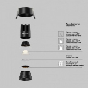 Встраиваемый светильник Maytoni Dip DL115-10W-2.7K-B в Соликамске - solikamsk.ok-mebel.com | фото 3