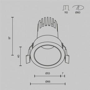 Встраиваемый светильник Maytoni Dip DL116-10W-4K-B в Соликамске - solikamsk.ok-mebel.com | фото 10