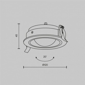 Встраиваемый светильник Maytoni Lens DL105-12W3K-W в Соликамске - solikamsk.ok-mebel.com | фото 6
